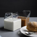 350ml Creative Milk Box Glass Mug